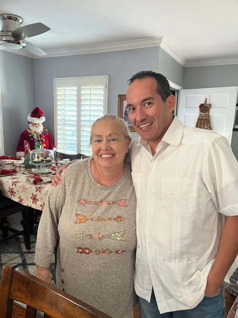 A holiday visit with a client