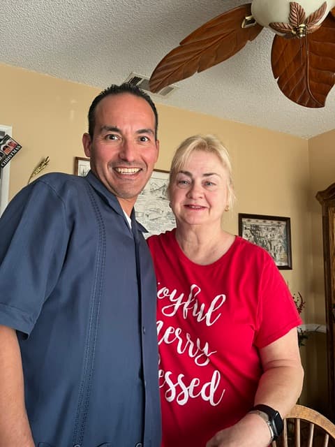 Home visit with a client